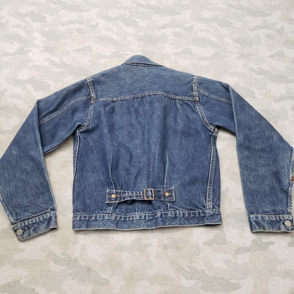 Vintage Levis Trucker Jacket Men 36 Blue Type 1 Big E Selvedge Buckle Back USA - Picture 13 of 16